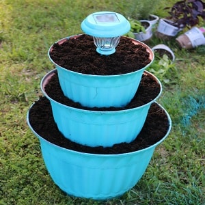 solar light flower pot