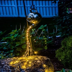 teapot Spilling solar Lights