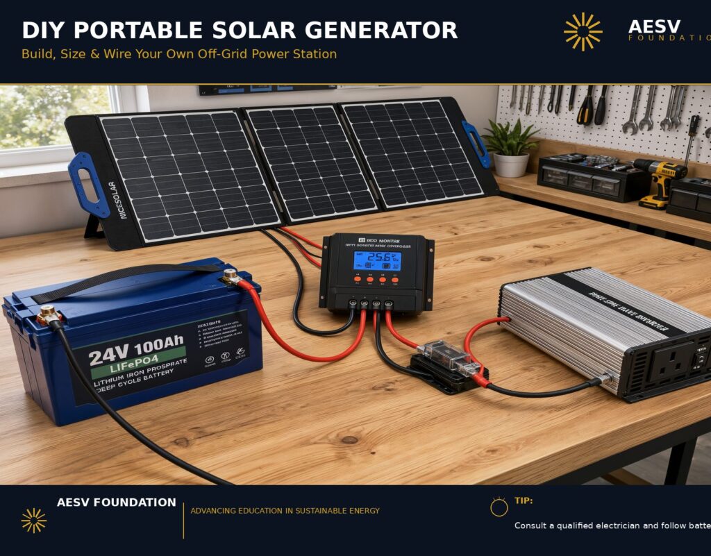 DIY Portable Solar Generator / Power Station: Build, Size & Wire Your Own
