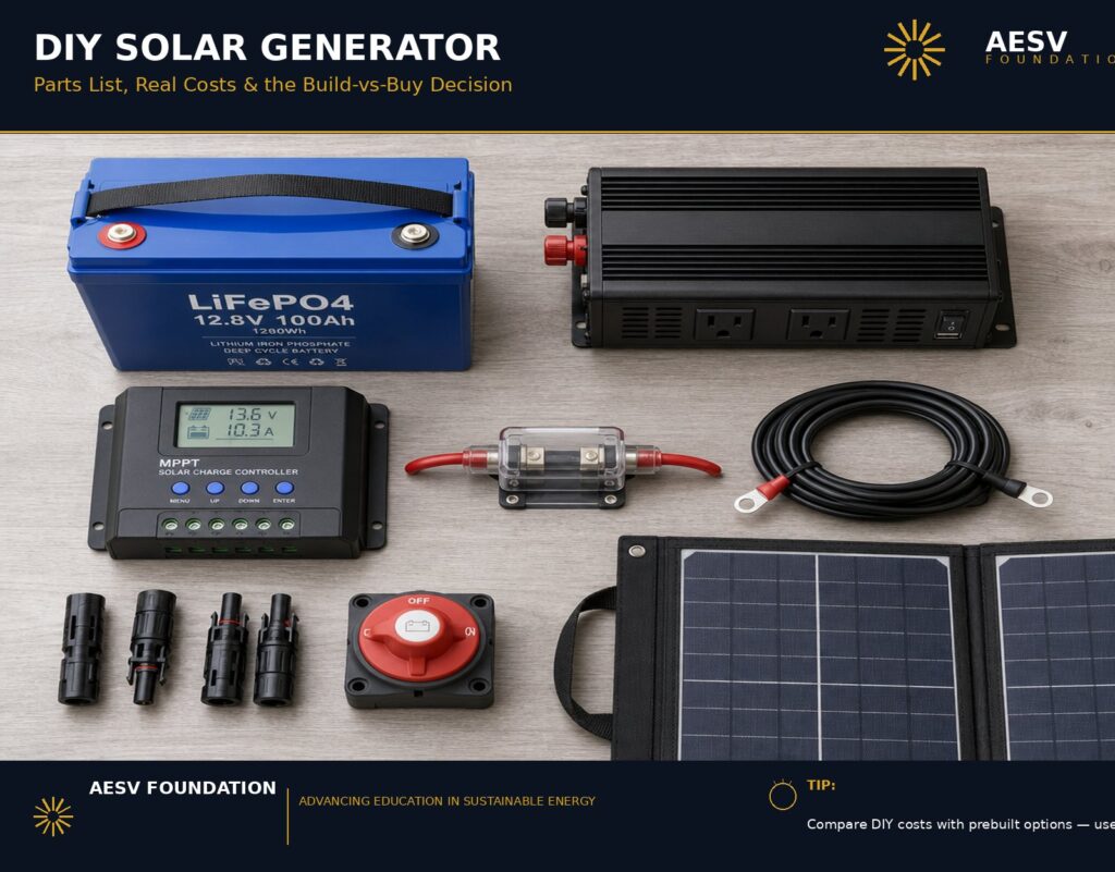 DIY Solar Generator Parts List, Real Costs & the Build-vs-Buy Decision