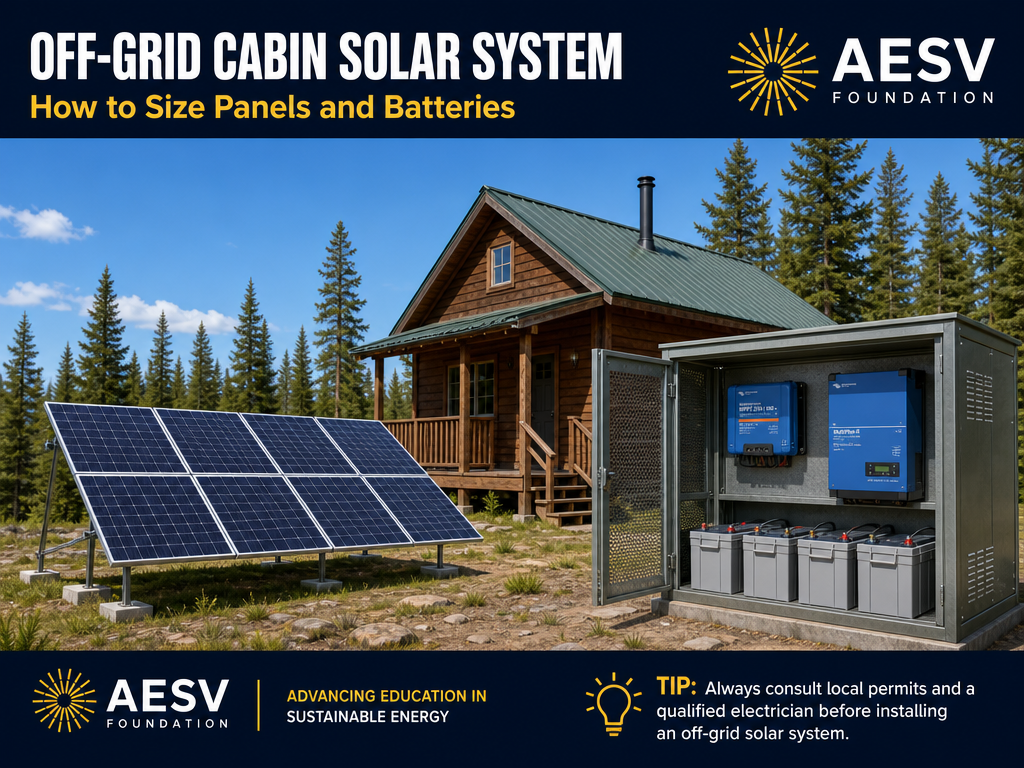 Off-Grid Cabin Solar System: How to Size Panels and Batteries