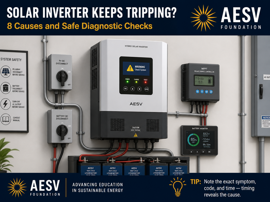 Solar Inverter Keeps Tripping or Shutting Off? 8 Causes and Safe Checks