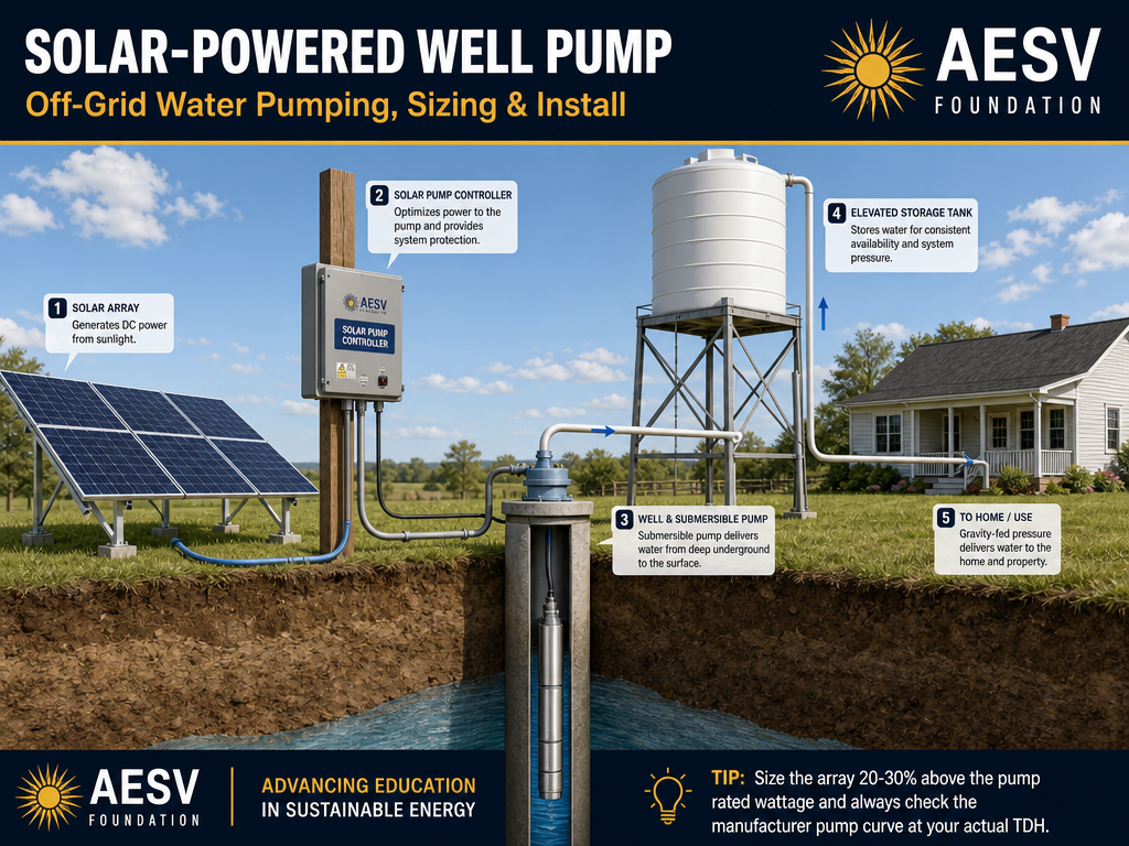Solar-Powered Well Pump: Off-Grid Water Pumping, Sizing & Install